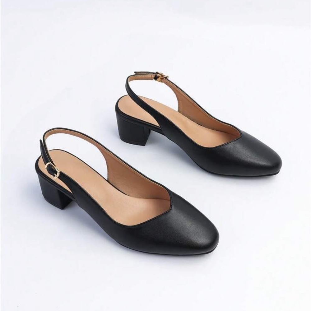 New Black Slingbacks